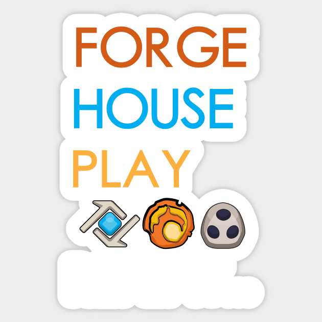 Keyforge Forge, House, Play, Repeat Board Game Graphic - Tabletop Gaming Sticker by MeepleDesign